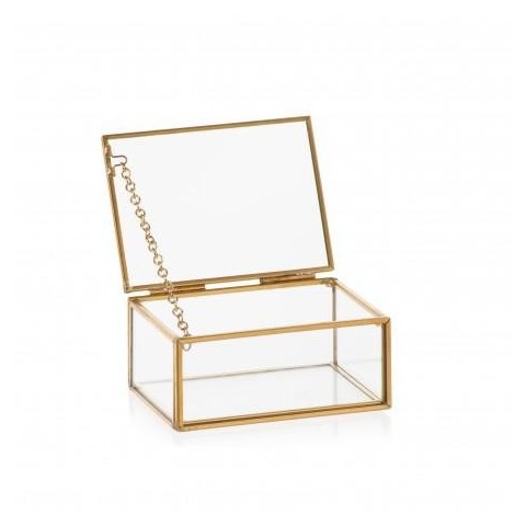 SCATOLA METALLO 9X6.7XH4 RETTANGOLARE ORO